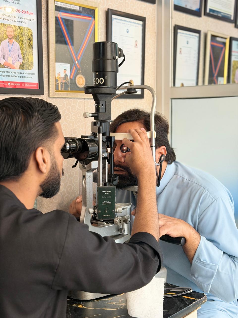 Eye examination at Syed Sons Eye Clinic